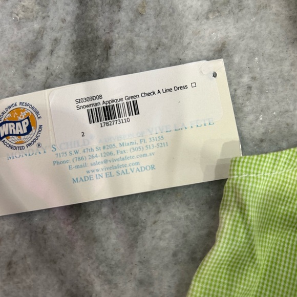 Monday’s Child Christmas Snowman Dress Size 2 - Picture 10 of 11